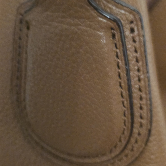 Coach Edie  Brown Leather Embossed Horse And Carriage Bag - Picture 4 of 15